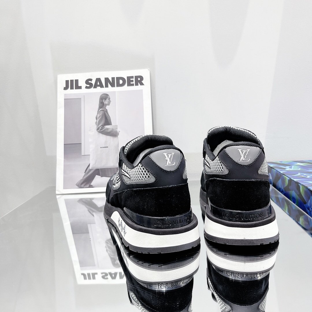 Louis Vuitton Run Away Sneaker Mesh Black For Women LV 1A9J1C - Soul Replicas