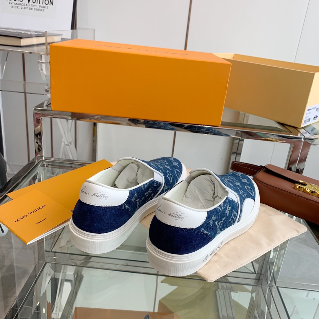 Louis Vuitton Women's Trocadero Slip On Light Blue For Women LV - Soul Replicas