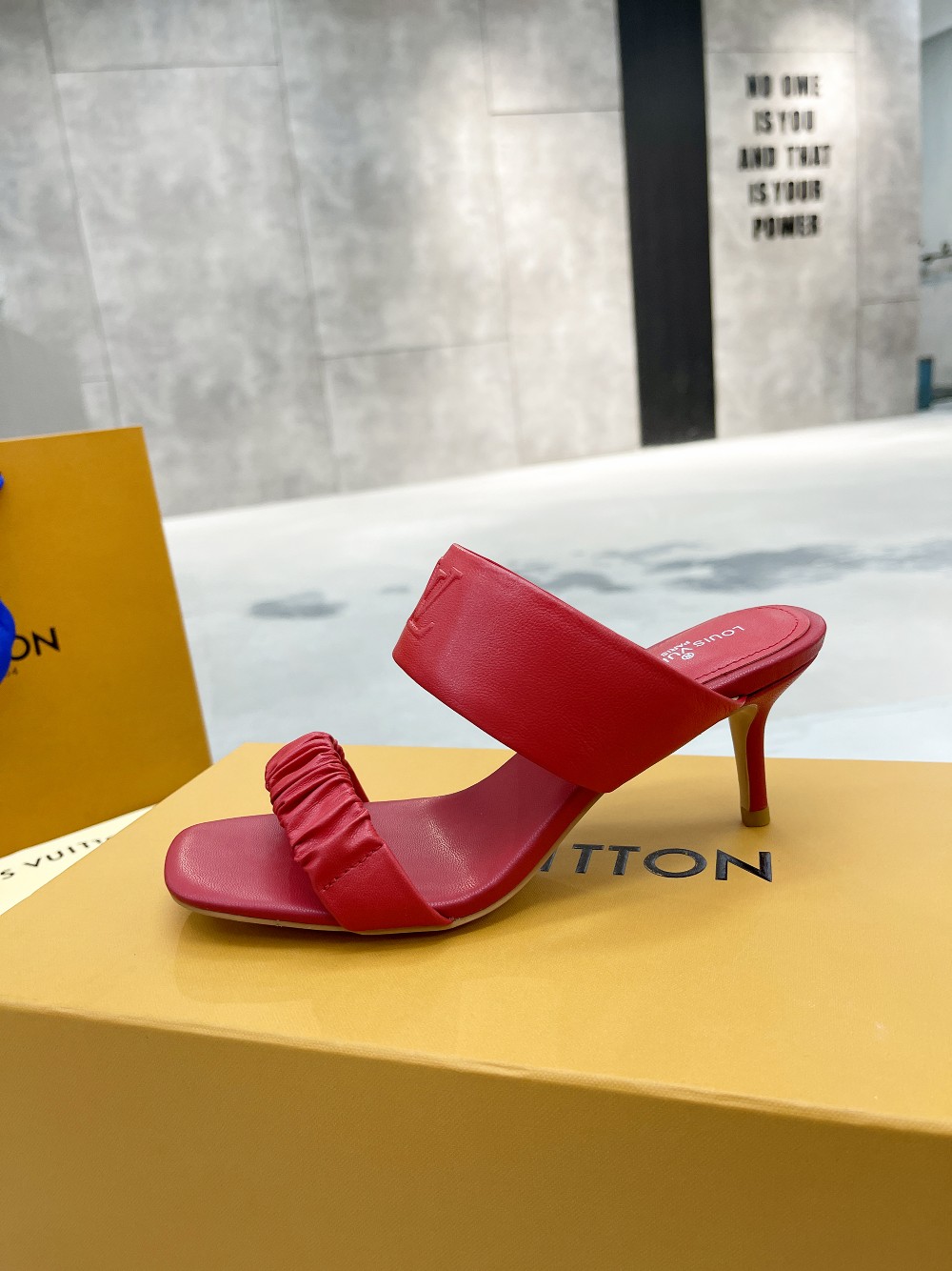 Louis Vuitton Women's Drapy Mule Red For Women LV - Soul Replicas