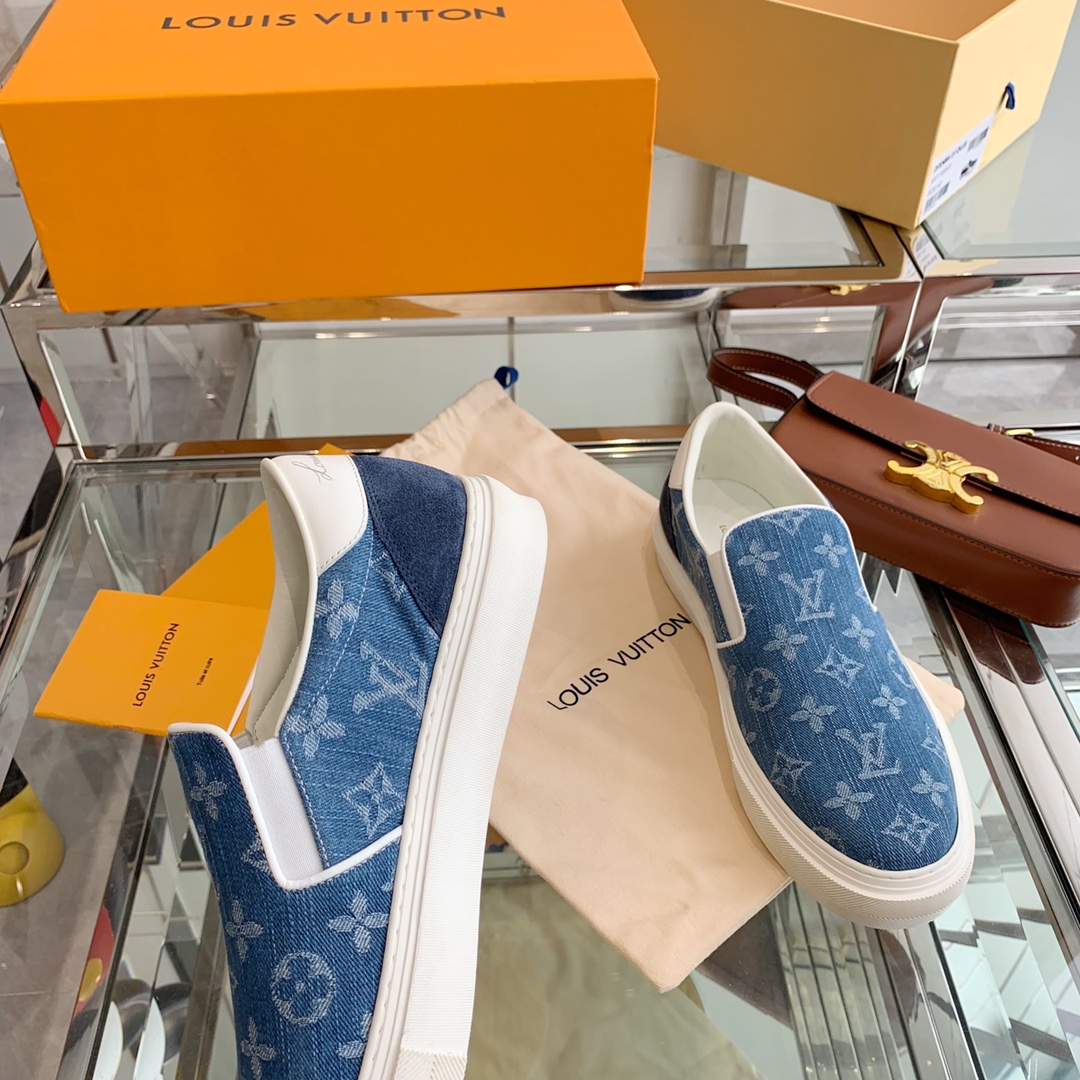 Louis Vuitton Women's Trocadero Slip On Light Blue For Women LV - Soul Replicas