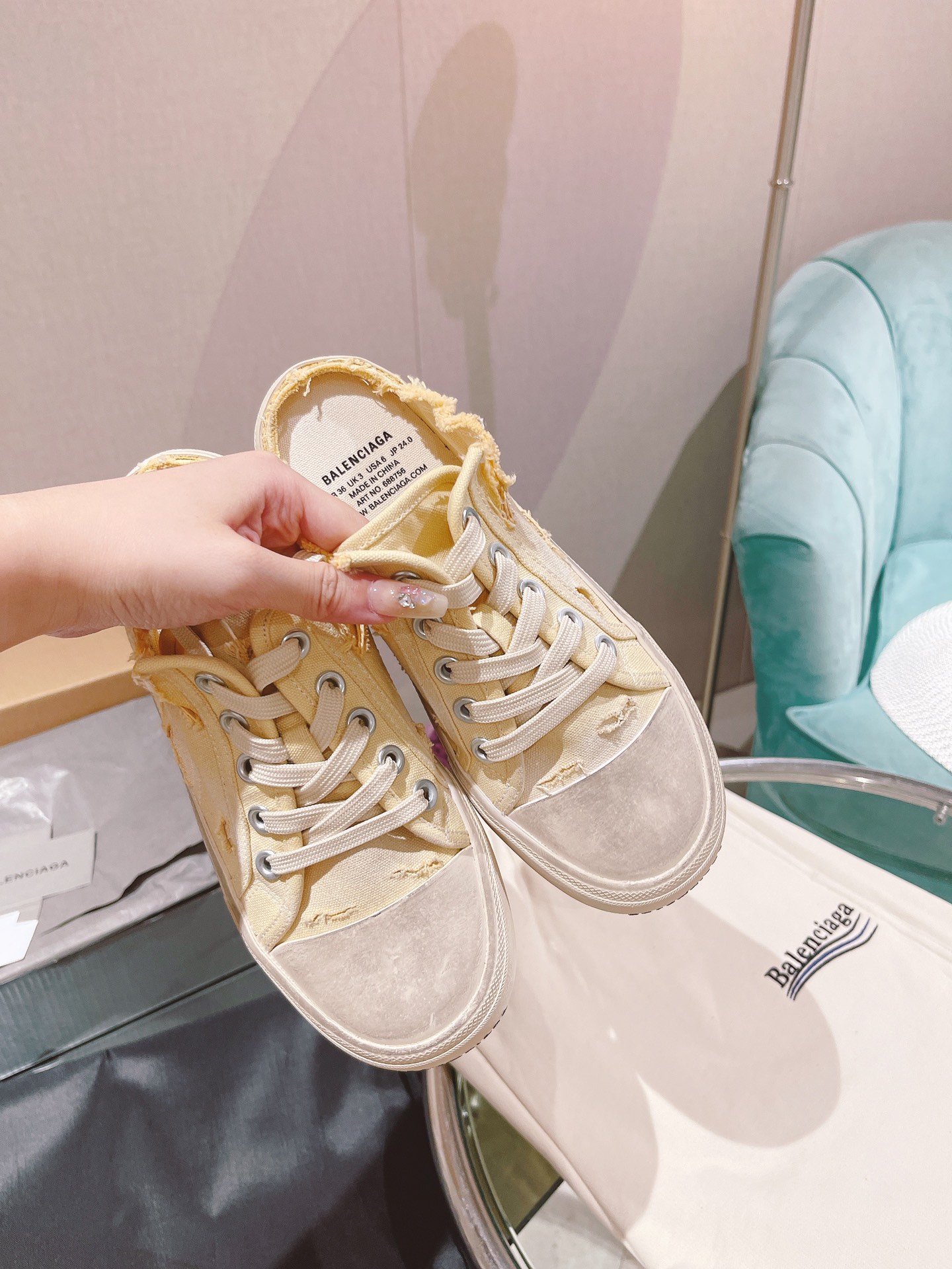 Balenciaga Paris Trainers Mule Cearm For Women - Soul Replicas