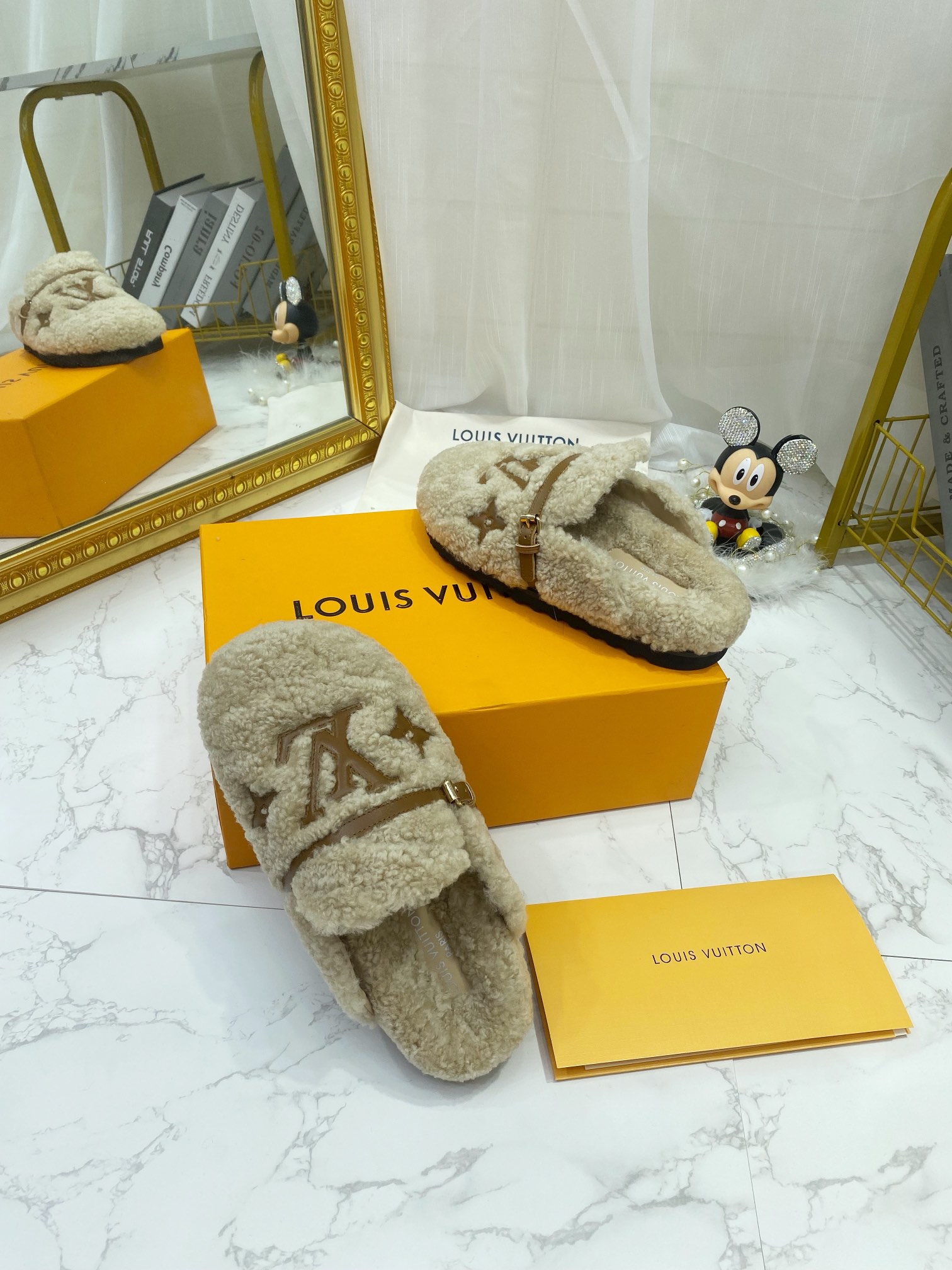 Louis Vuitton Women's Winterbreak Flat Comfort Mule Beige For Women LV - Soul Replicas