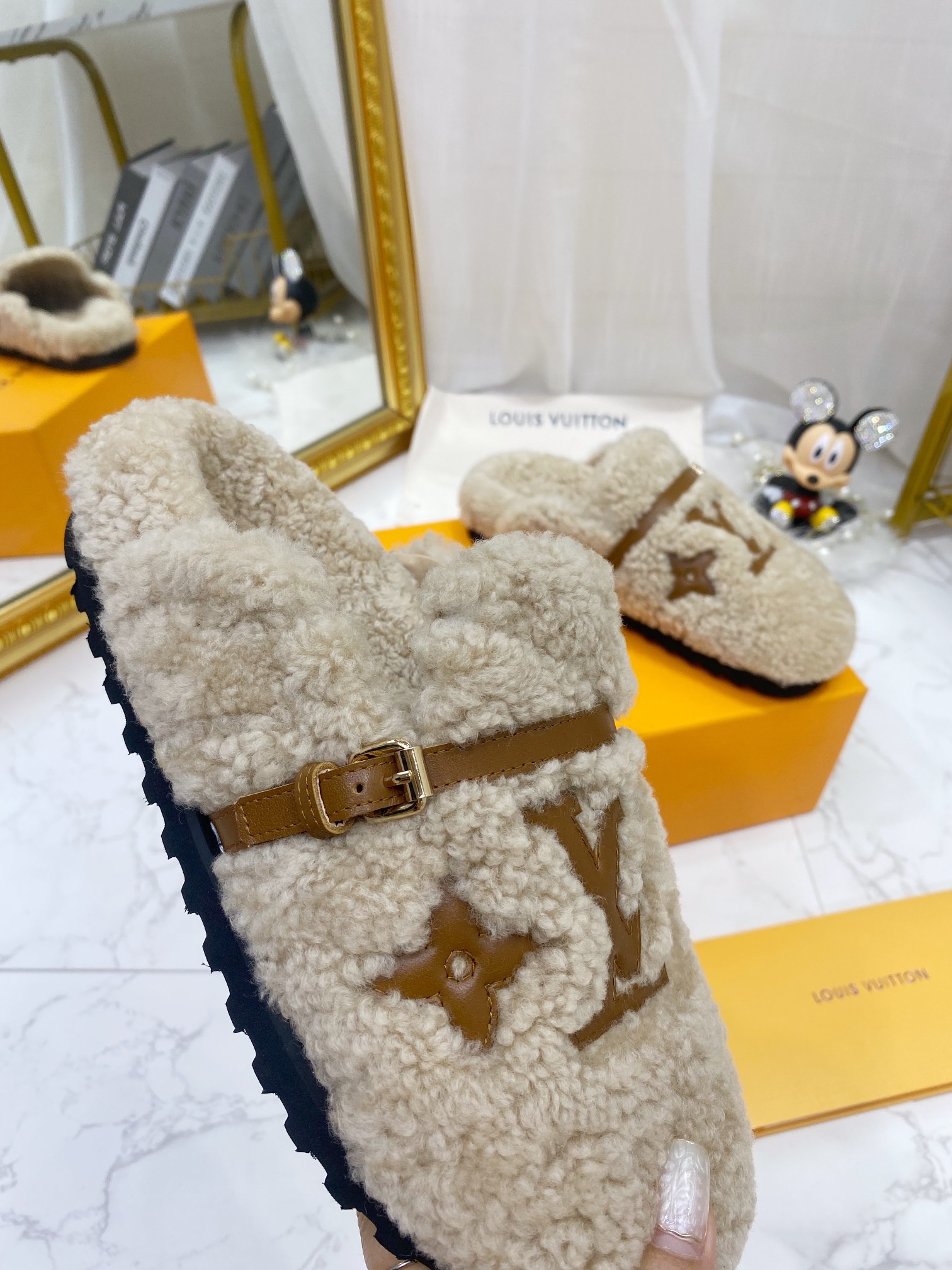 Louis Vuitton Women's Winterbreak Flat Comfort Mule Beige For Women LV - Soul Replicas