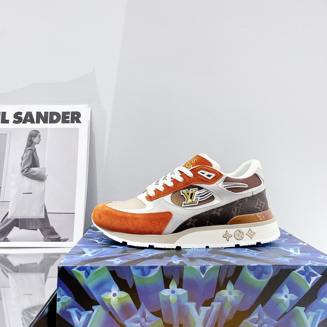 Louis Vuitton Run Away Sneaker Monogram Material Orange For Women LV - Soul Replicas