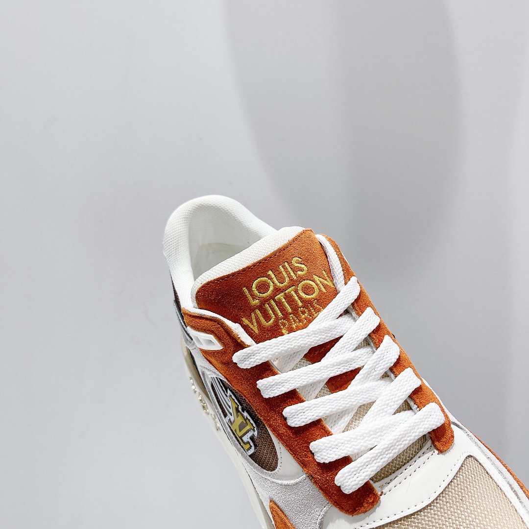 Louis Vuitton Run Away Sneaker Monogram Material Orange For Women LV - Soul Replicas