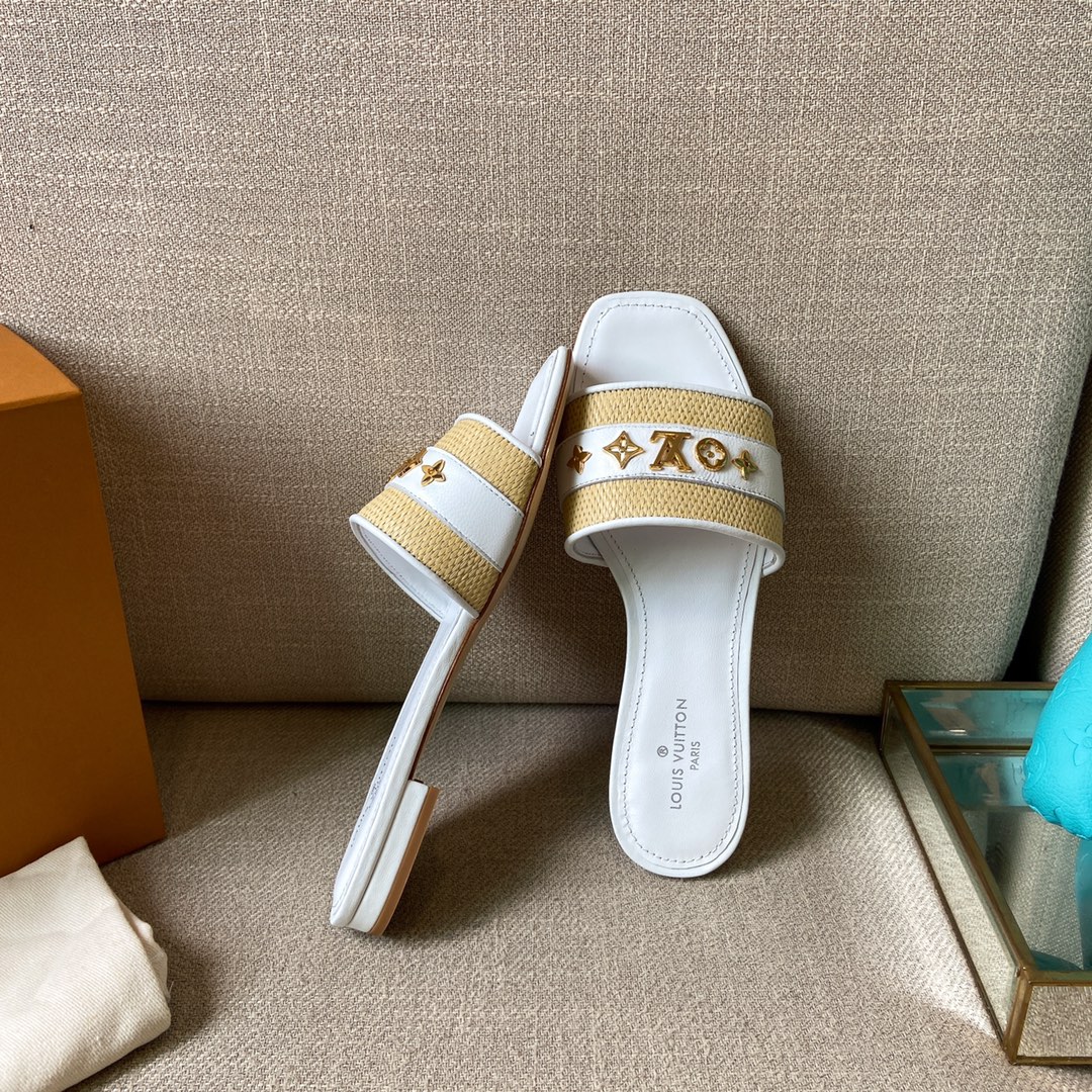 Louis Vuitton Women's Lock It Mule White For Women LV - Soul Replicas