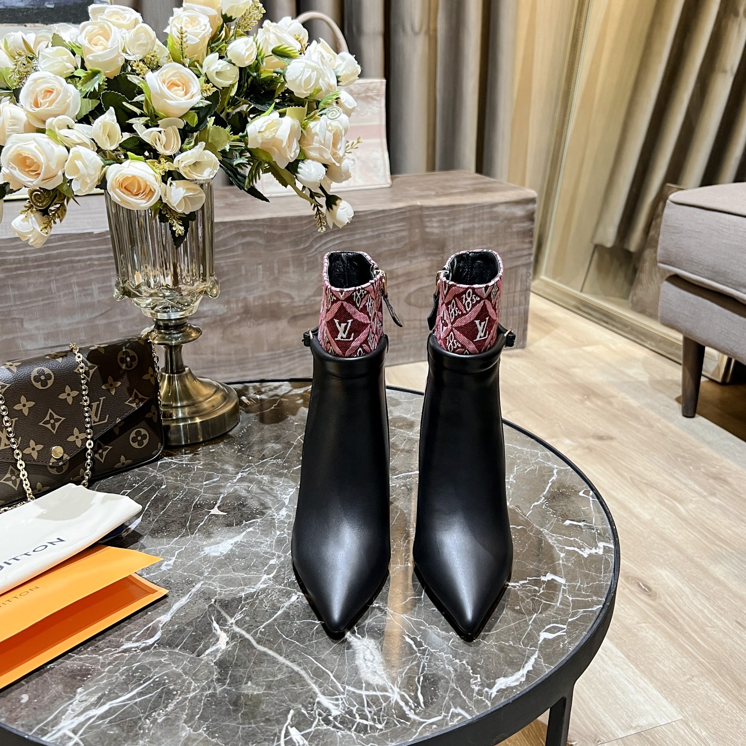 Louis Vuitton Women's Bottine Silhouette Red For Women LV - Soul Replicas