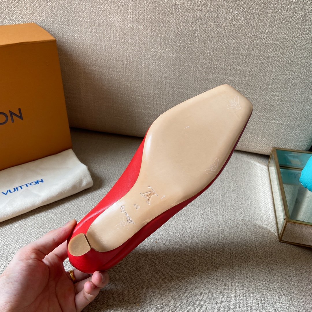 Louis Vuitton Women's Rotary Pump Red For Women LV - Soul Replicas