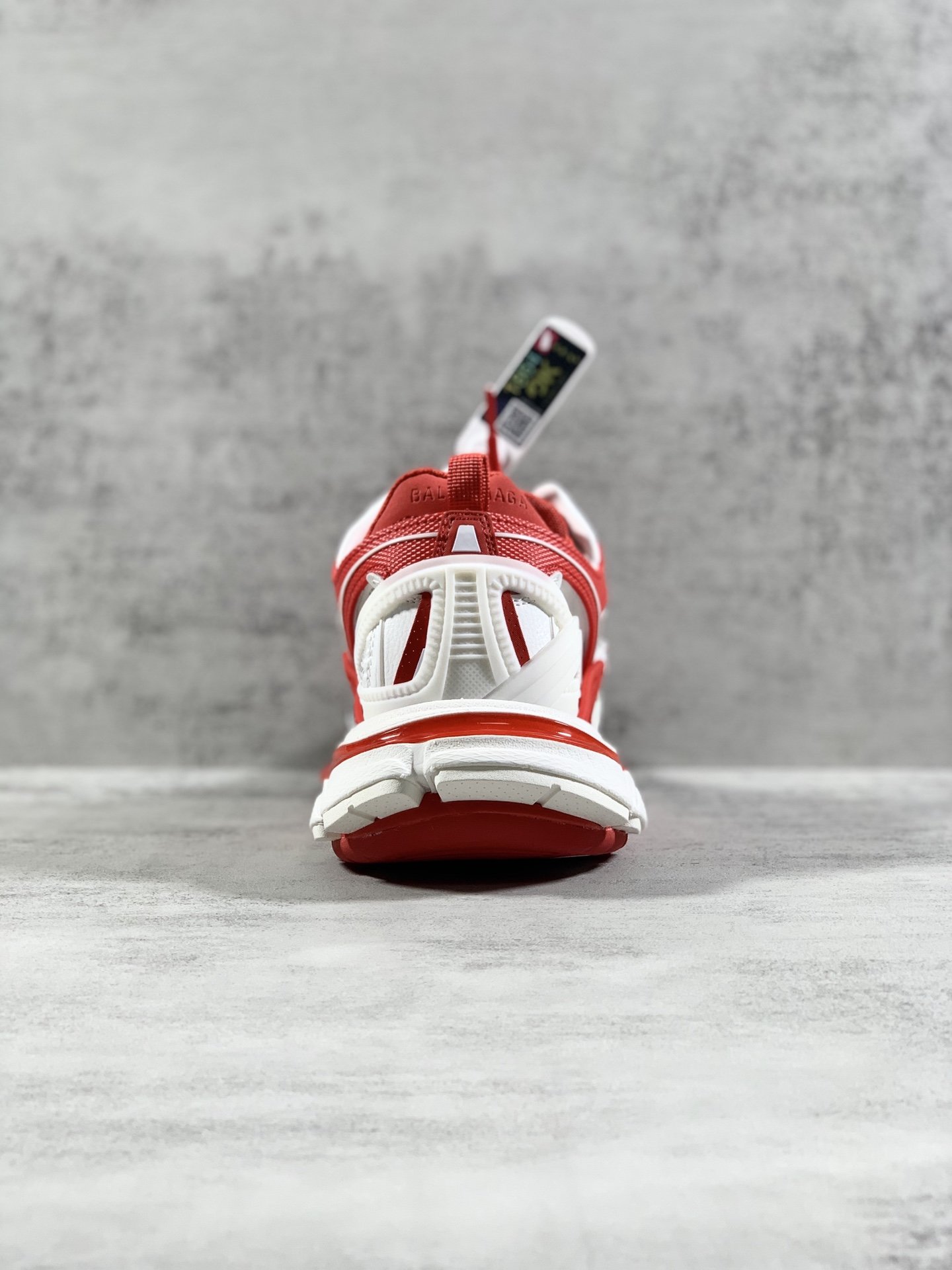 Balenciaga Track.2 Clear Sole Trainers White/Red For Women - Soul Replicas