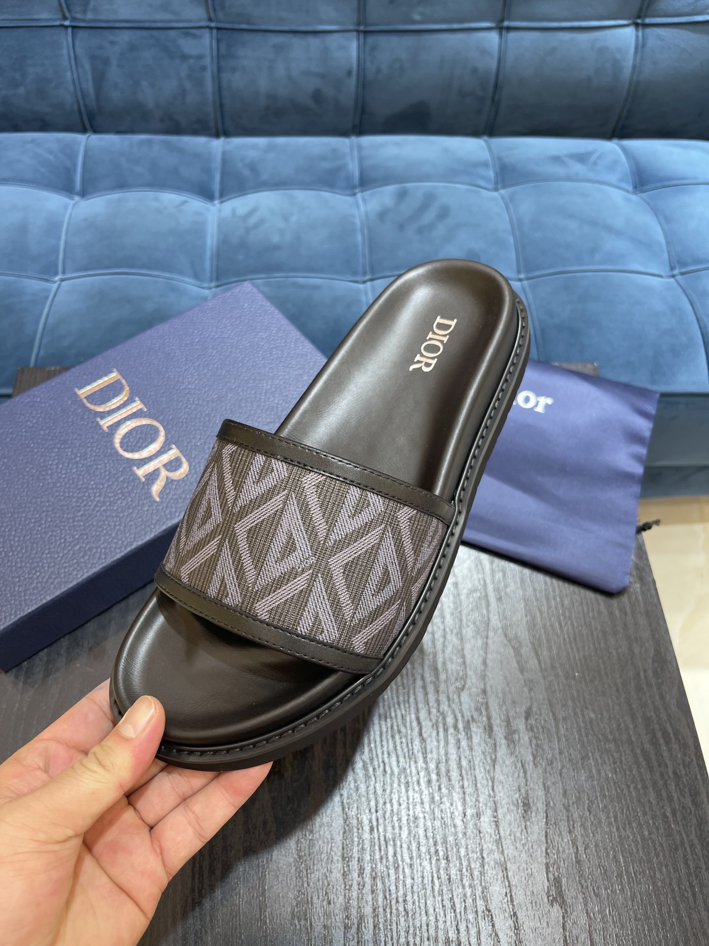 Christian Dior Aqua Sandal Black For Men CD - Soul Replicas