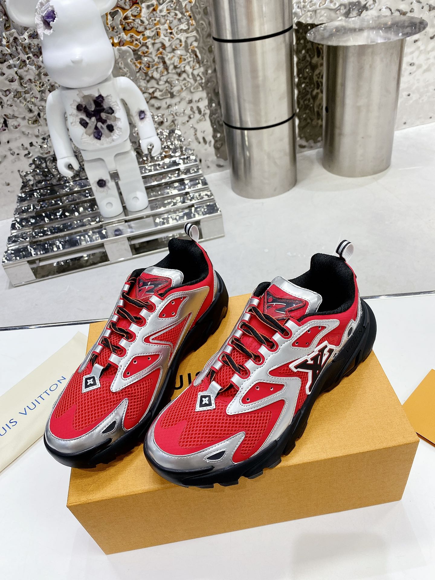 Louis Vuitton Women's LV Runner Tatic Sneaker Red For Women LV - Soul Replicas