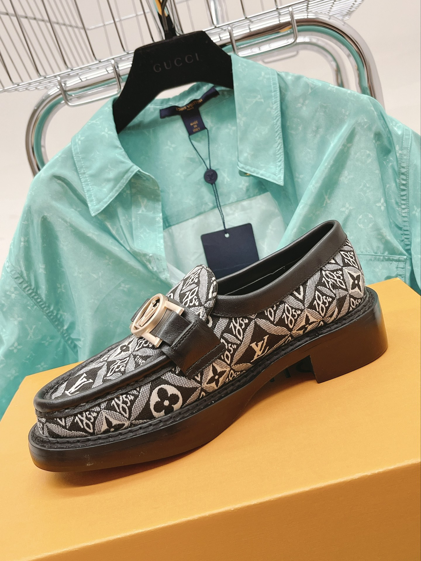 Louis Vuitton Women's Academy Loafer Black And White For Women LV - Soul Replicas