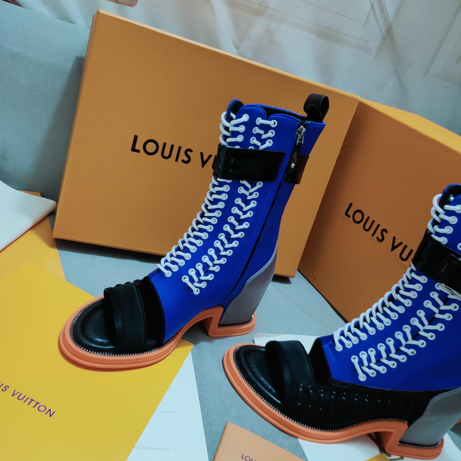 Louis Vuitton Women's Moonlight Line Boots Blue For Women LV 1AA0MZ - Soul Replicas