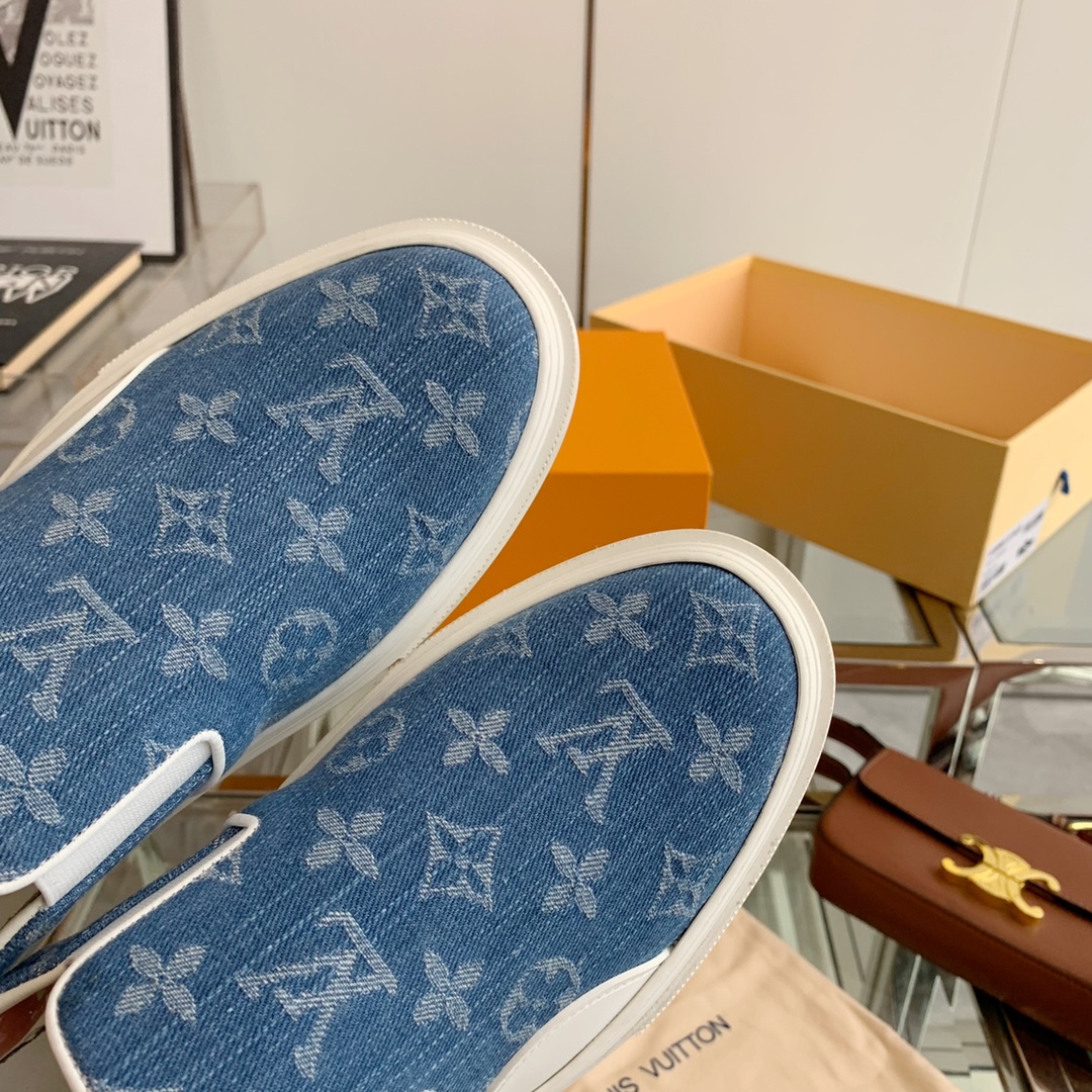 Louis Vuitton Women's Trocadero Slip On Light Blue For Women LV - Soul Replicas