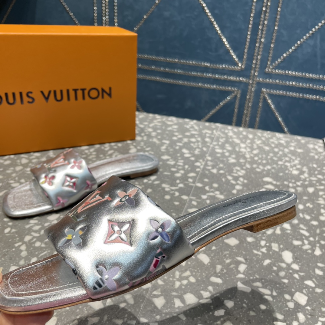 Louis Vuitton Women's Revival Flat Mule Sliver For Women LV 1AAOVA - Soul Replicas