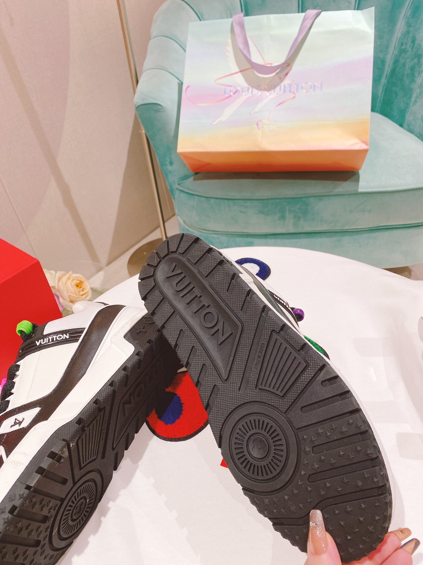 Louis Vuitton Women's LV Trainer Sneaker Black For Women LV - Soul Replicas