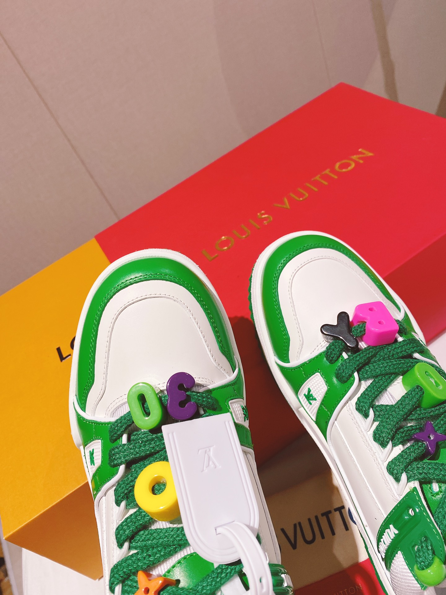 Louis Vuitton Women's LV Trainer Sneaker Green For Women LV - Soul Replicas