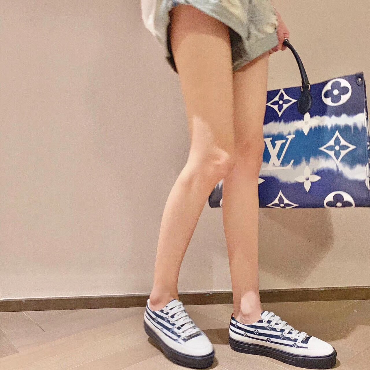 Louis Vuitton Escale Stellar Sneaker Cotton Canvas Blue For Women LV - Soul Replicas