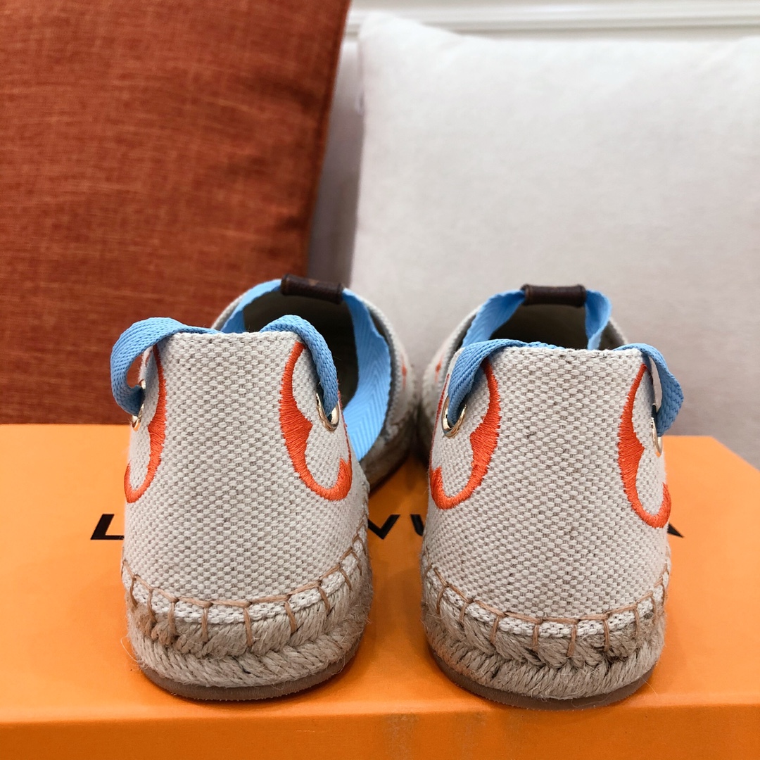 Louis Vuitton Women's Starboard Flat Espadrille Orange For Women LV - Soul Replicas