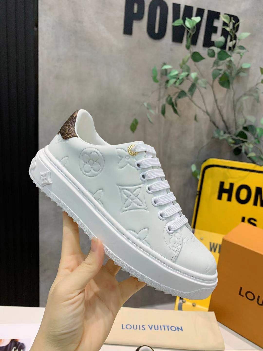 Louis Vuitton Time Out Sneaker White For Women LV - Soul Replicas