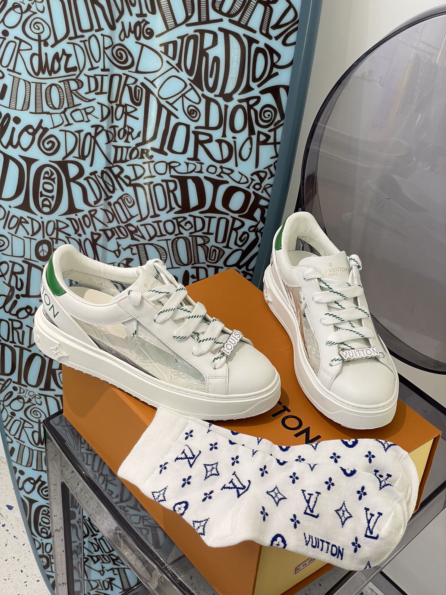 Louis Vuitton Women's Time Out Sneaker Green For Women LV - Soul Replicas