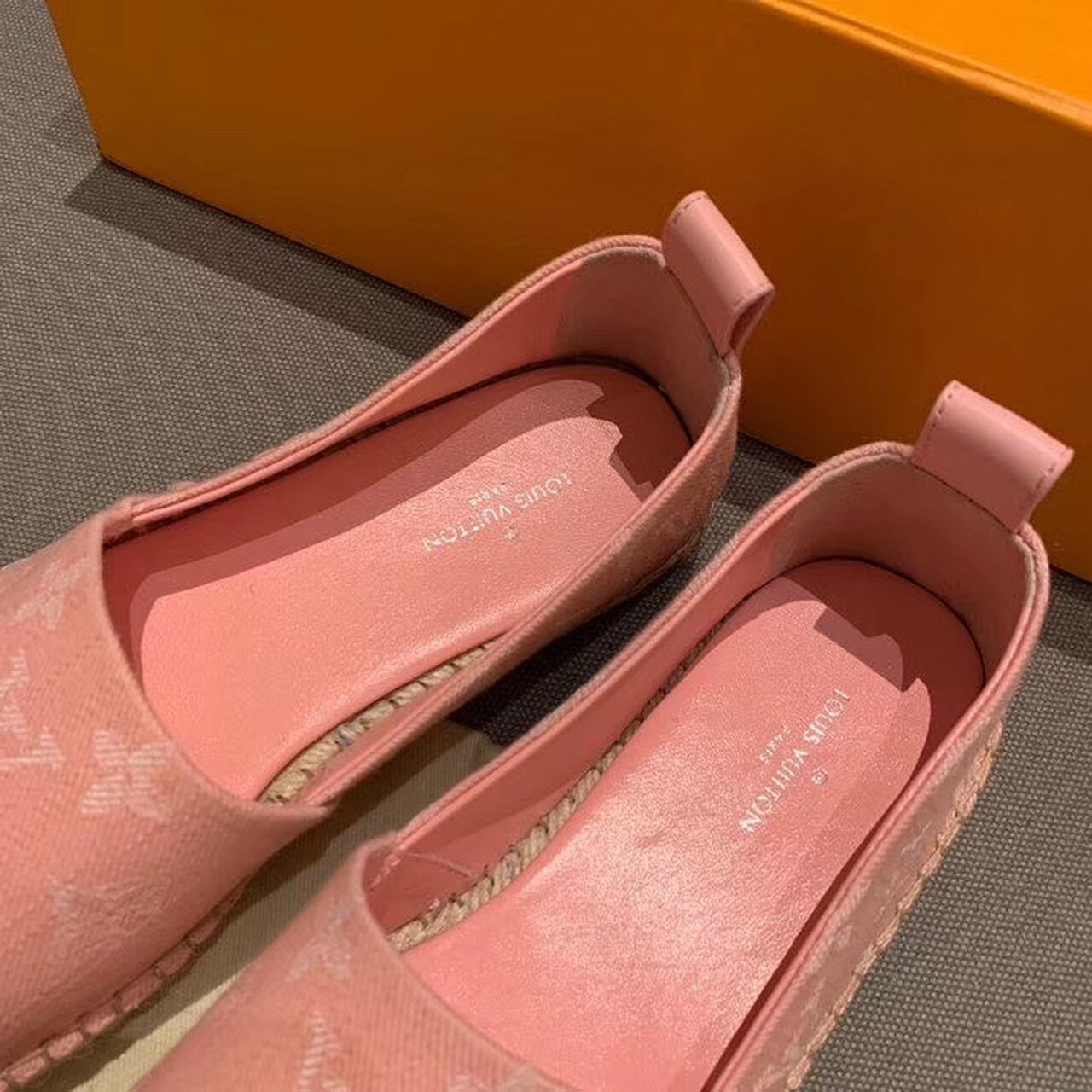 Louis Vuitton Starboard Flat Espadrille Monogram Denim Pink For Women LV 1A9PVL - Soul Replicas