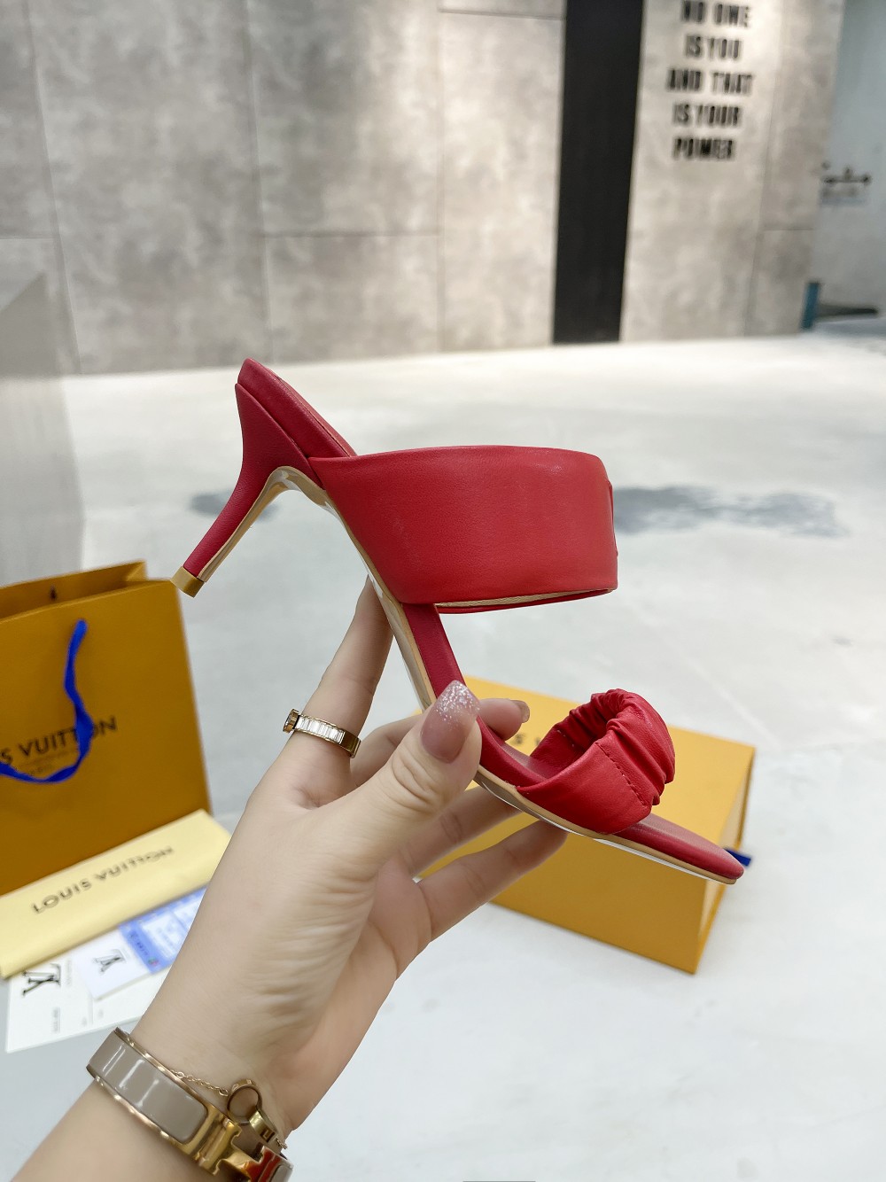 Louis Vuitton Women's Drapy Mule Red For Women LV - Soul Replicas