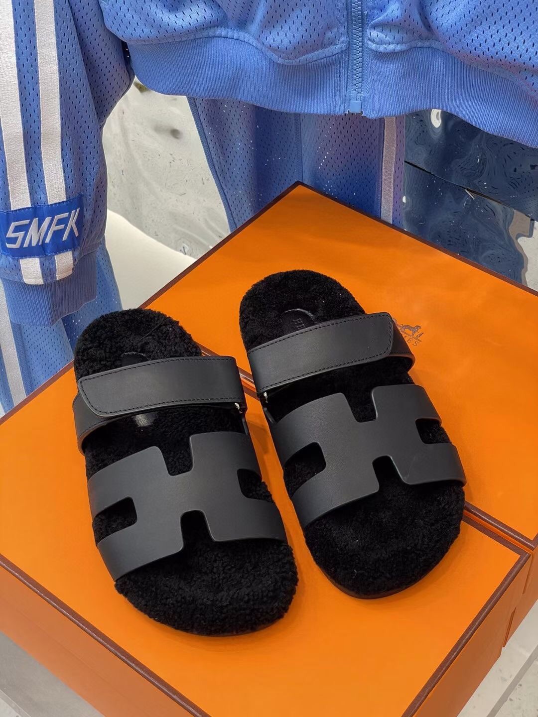 Hermes Chypre Sandal Black For Women H222865ZH02450 - Soul Replicas