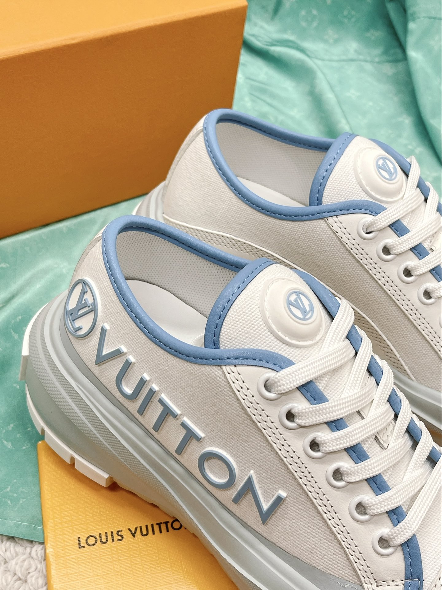 Louis Vuitton Women's LV Squad Sneaker Blue For Women LV - Soul Replicas