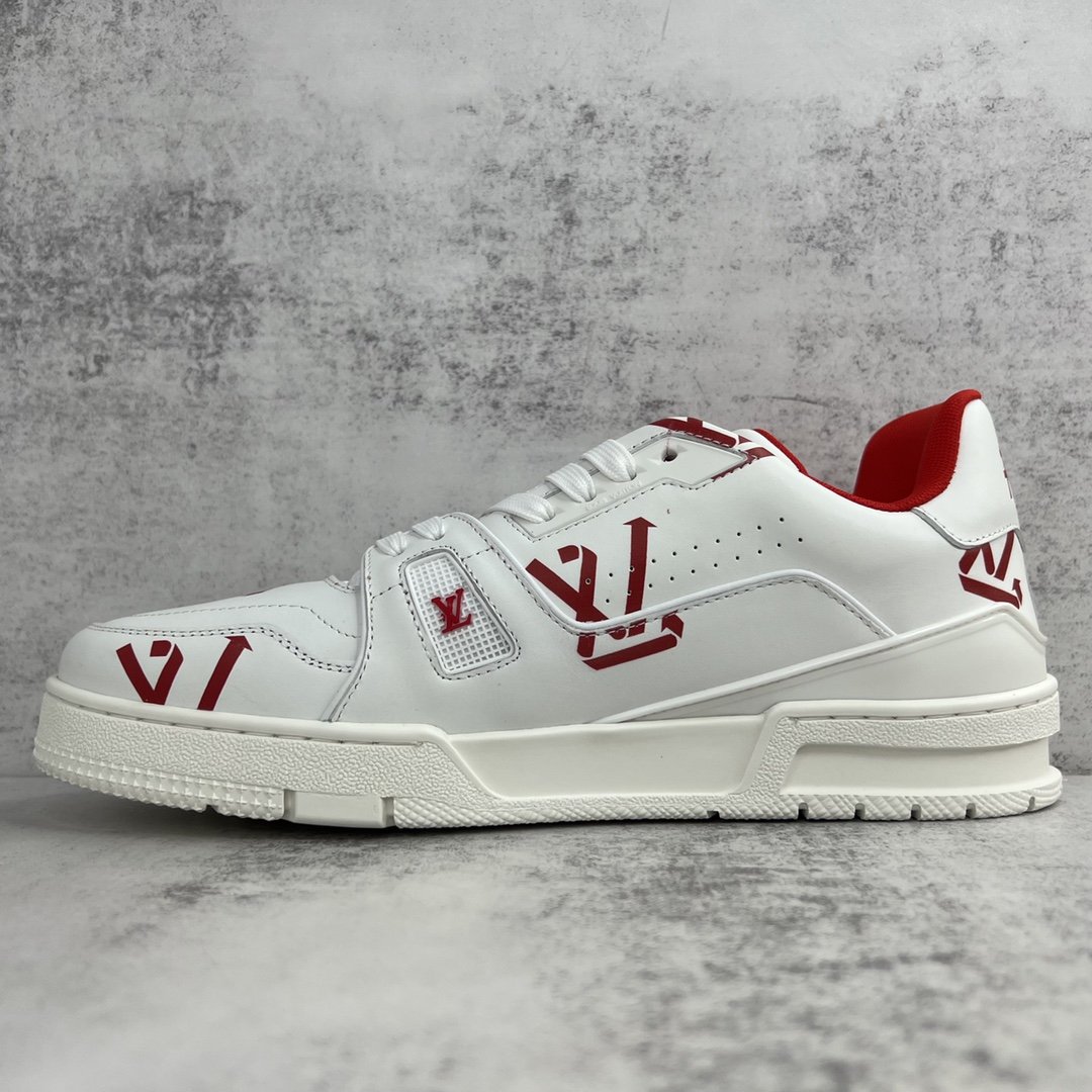 Louis Vuitton Women's LV Trainer Sneaker Red For Women LV - Soul Replicas