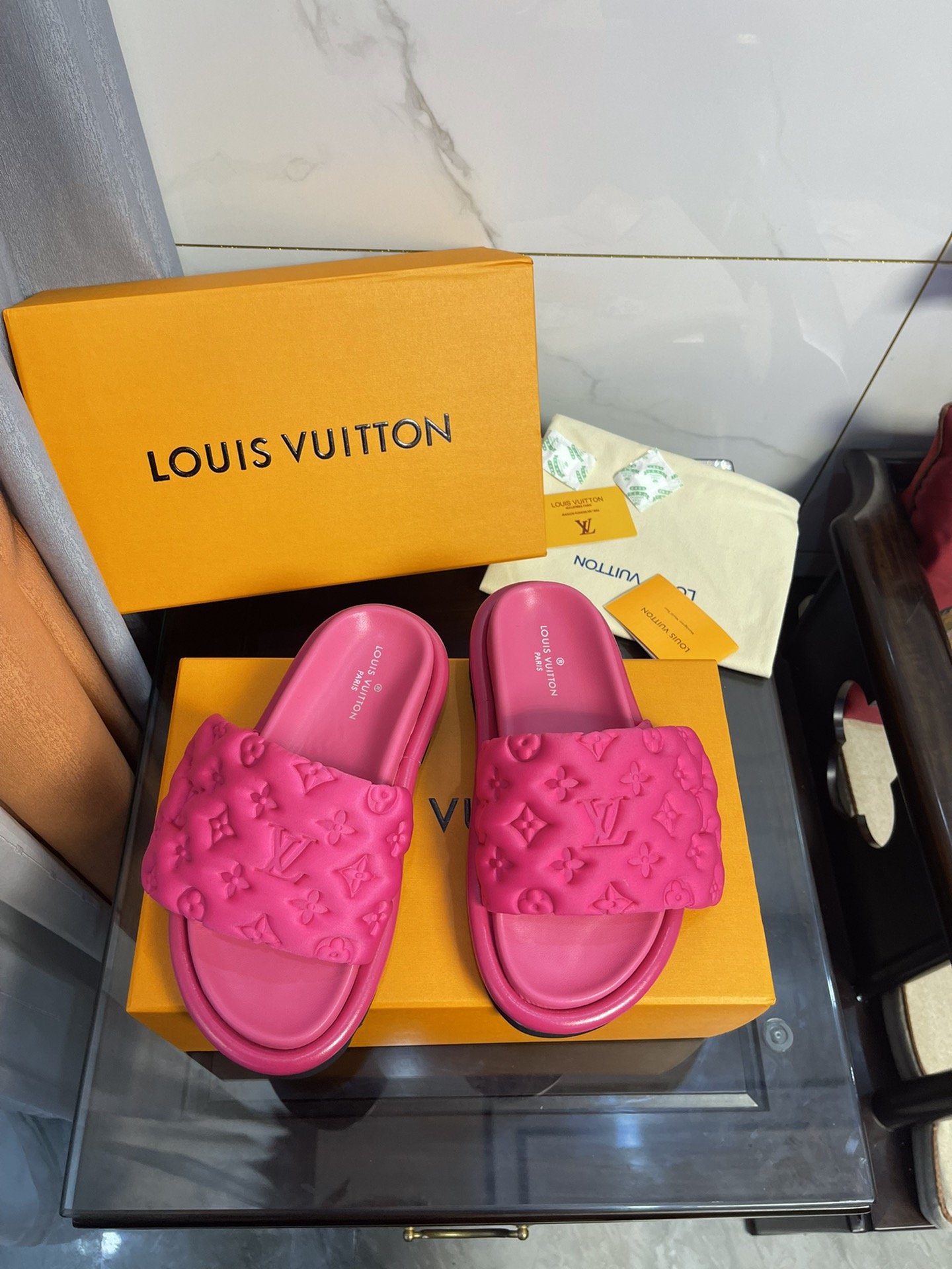 Louis Vuitton Women's Pool Pillow Comfort Mule Pink For Women LV 1AA1DO - Soul Replicas
