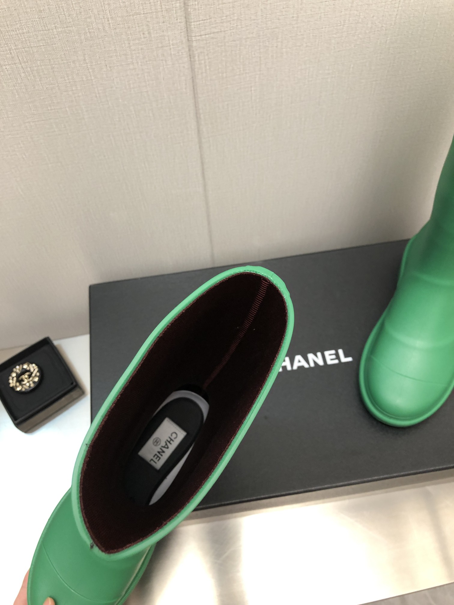 Chanel Women's Hight Boots Green For Women - Soul Replicas