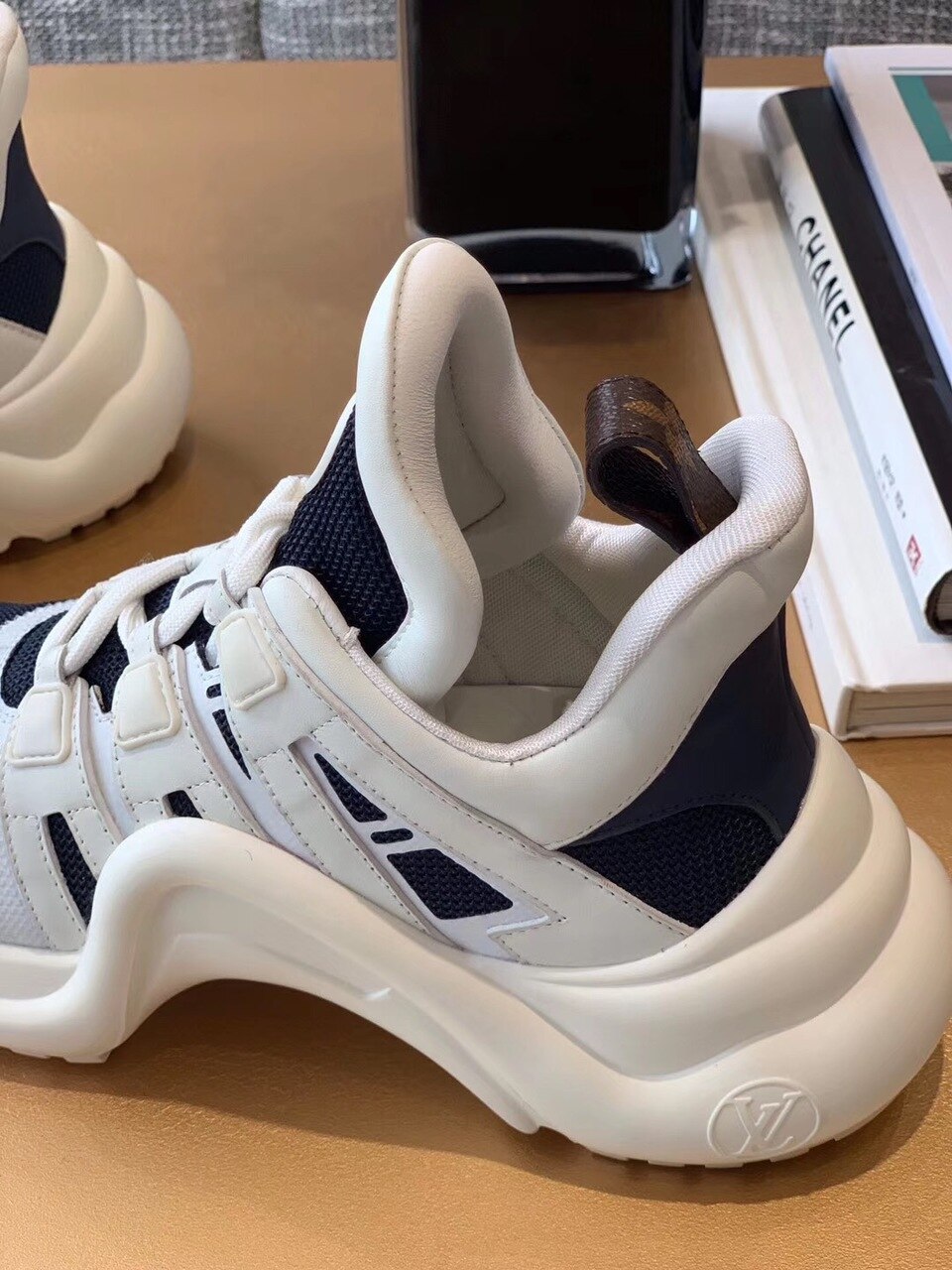 Louis Vuitton LV Archlight Sneaker Mix Of Materials Navy Blue For Women LV - Soul Replicas
