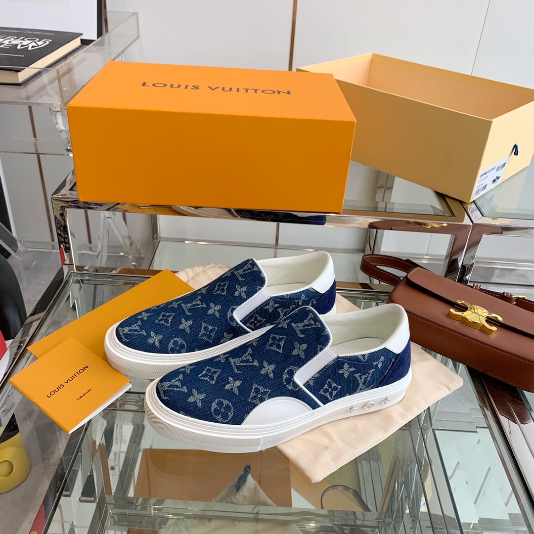 Louis Vuitton Women's Trocadero Slip On Blue For Women LV - Soul Replicas