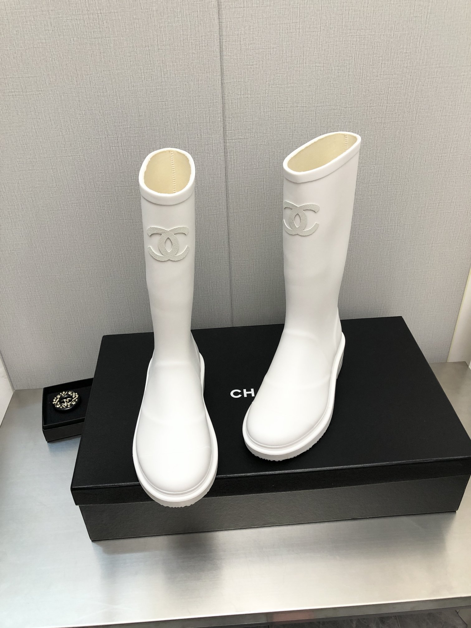 Chanel Women's Hight Boots White For Women - Soul Replicas