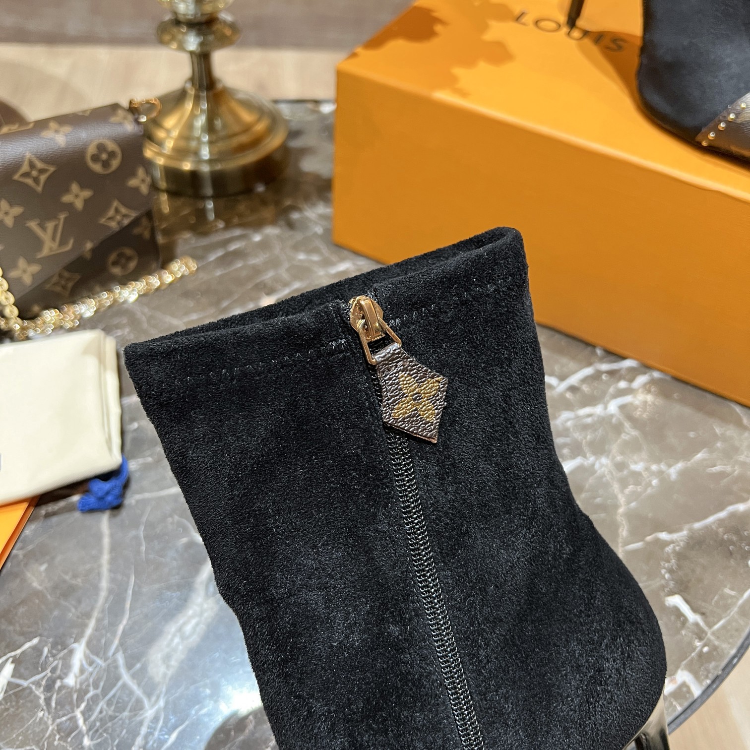 Louis Vuitton Women's Cherie Ankle Boots Black For Women LV - Soul Replicas