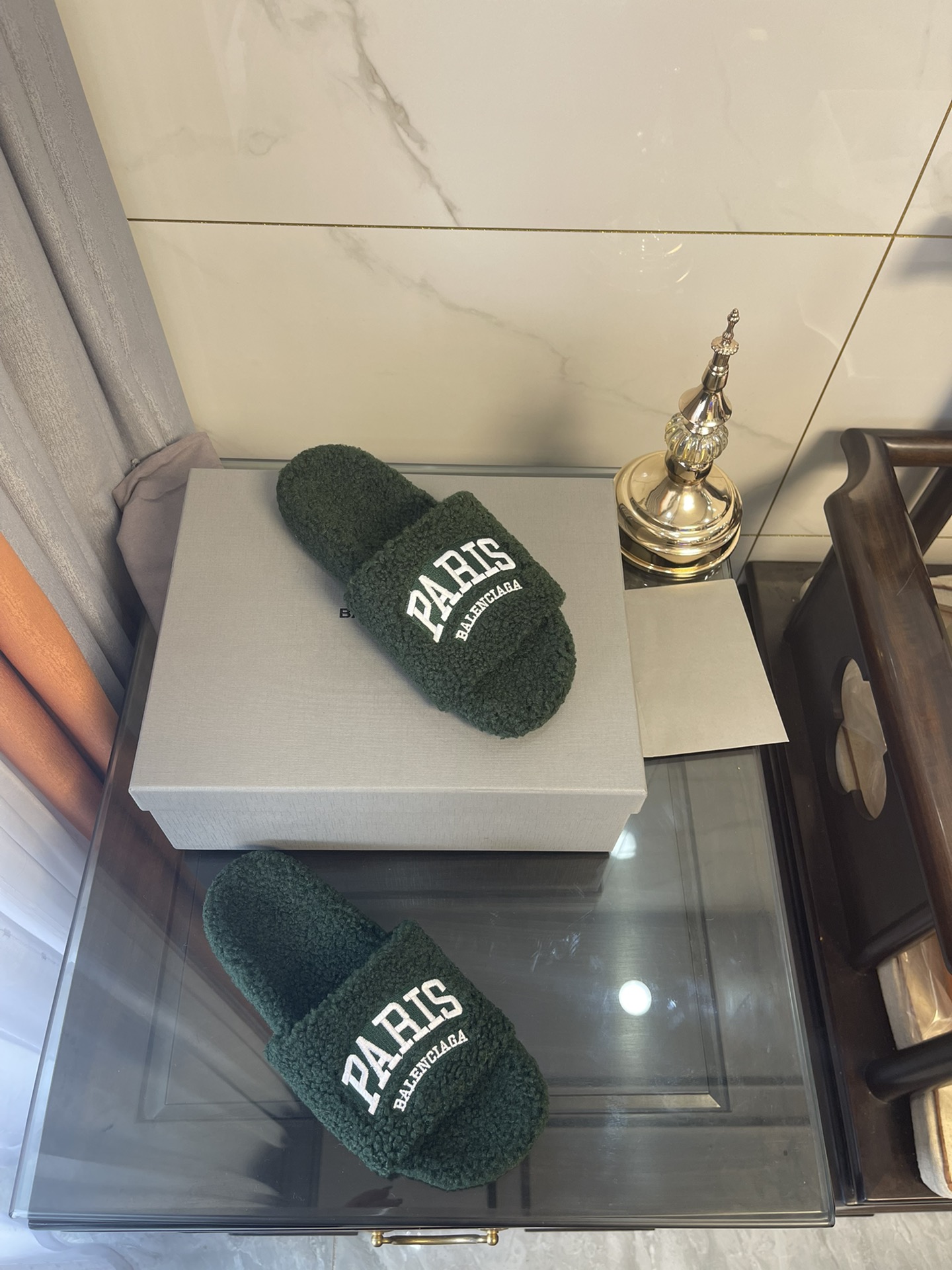 Balenciaga Furry Slide Sandal Black For Women - Soul Replicas