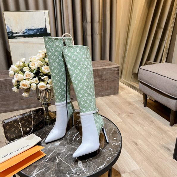 Louis Vuitton Women's Bottine Silhouette Green For Women LV - Soul Replicas
