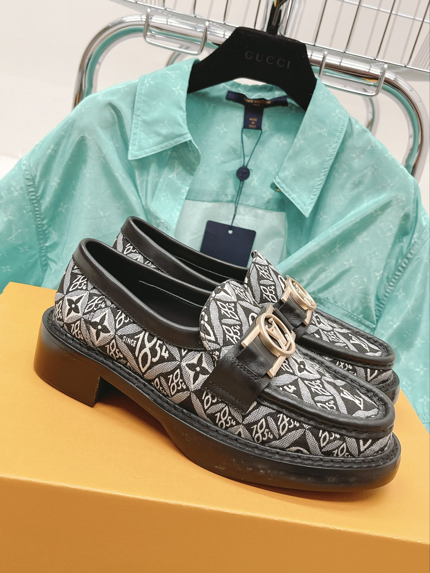 Louis Vuitton Women's Academy Loafer Black And White For Women LV - Soul Replicas