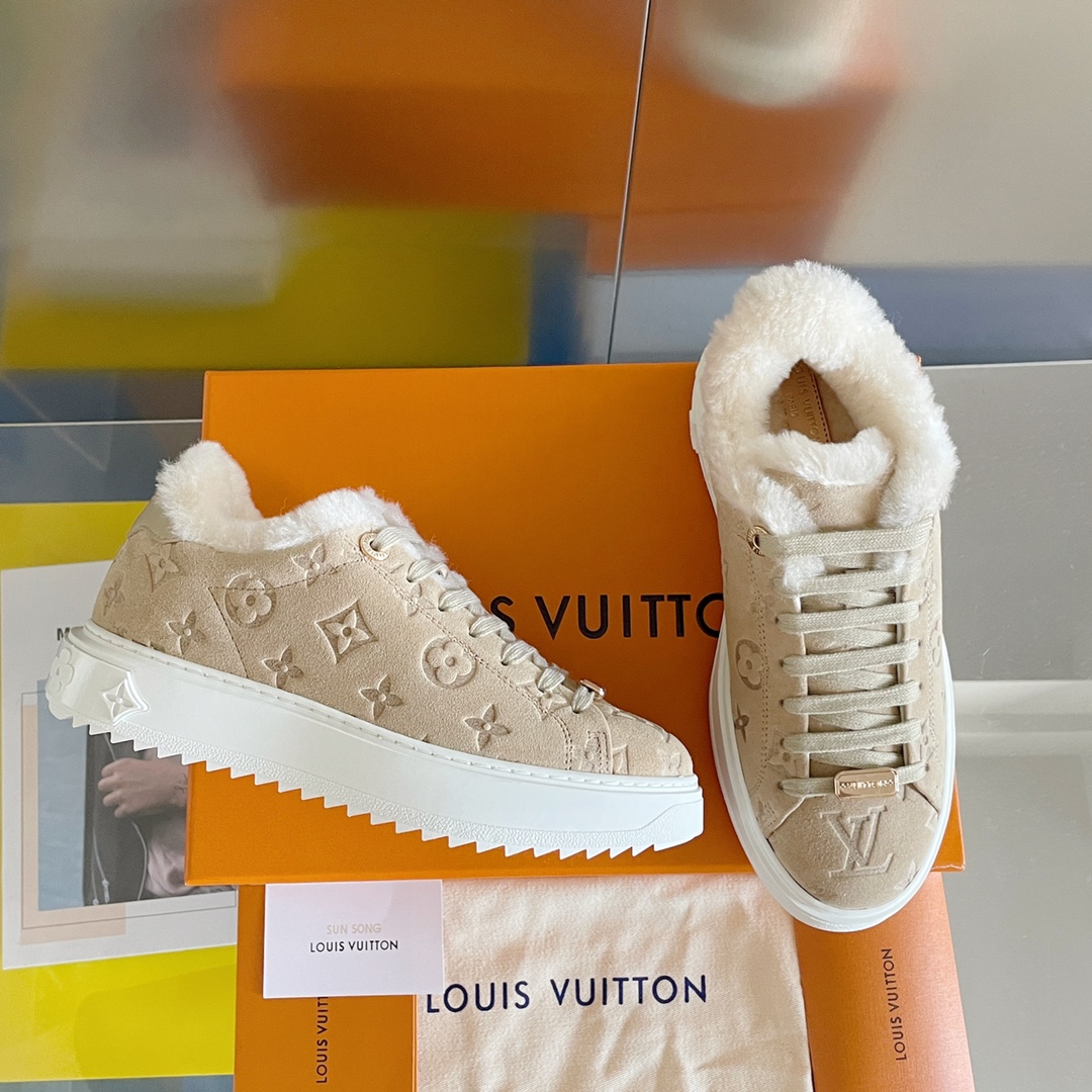 Louis Vuitton Women's Time Out Sneaker Beige For Women LV - Soul Replicas