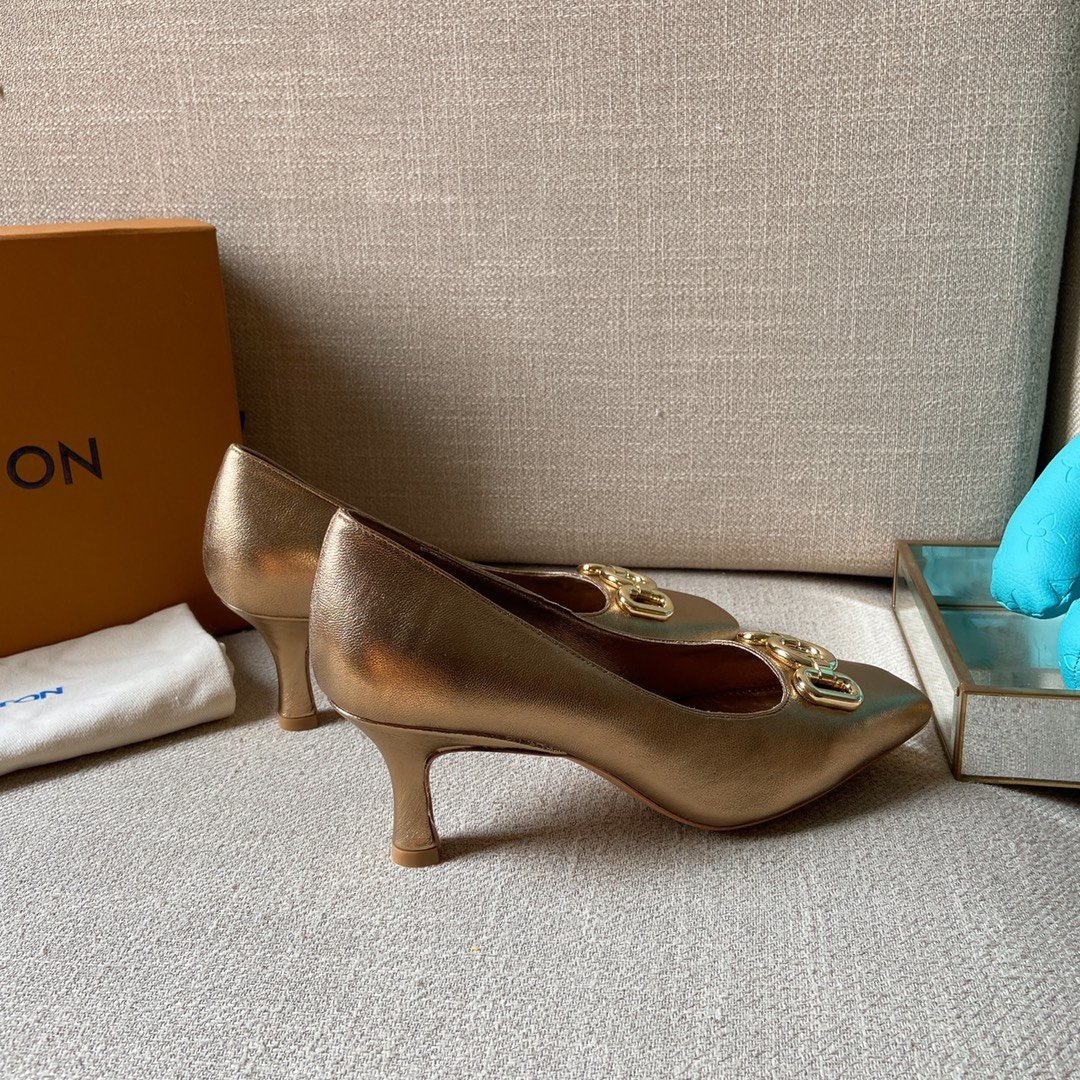 Louis Vuitton Women's Rotary Pump Gold For Women LV - Soul Replicas