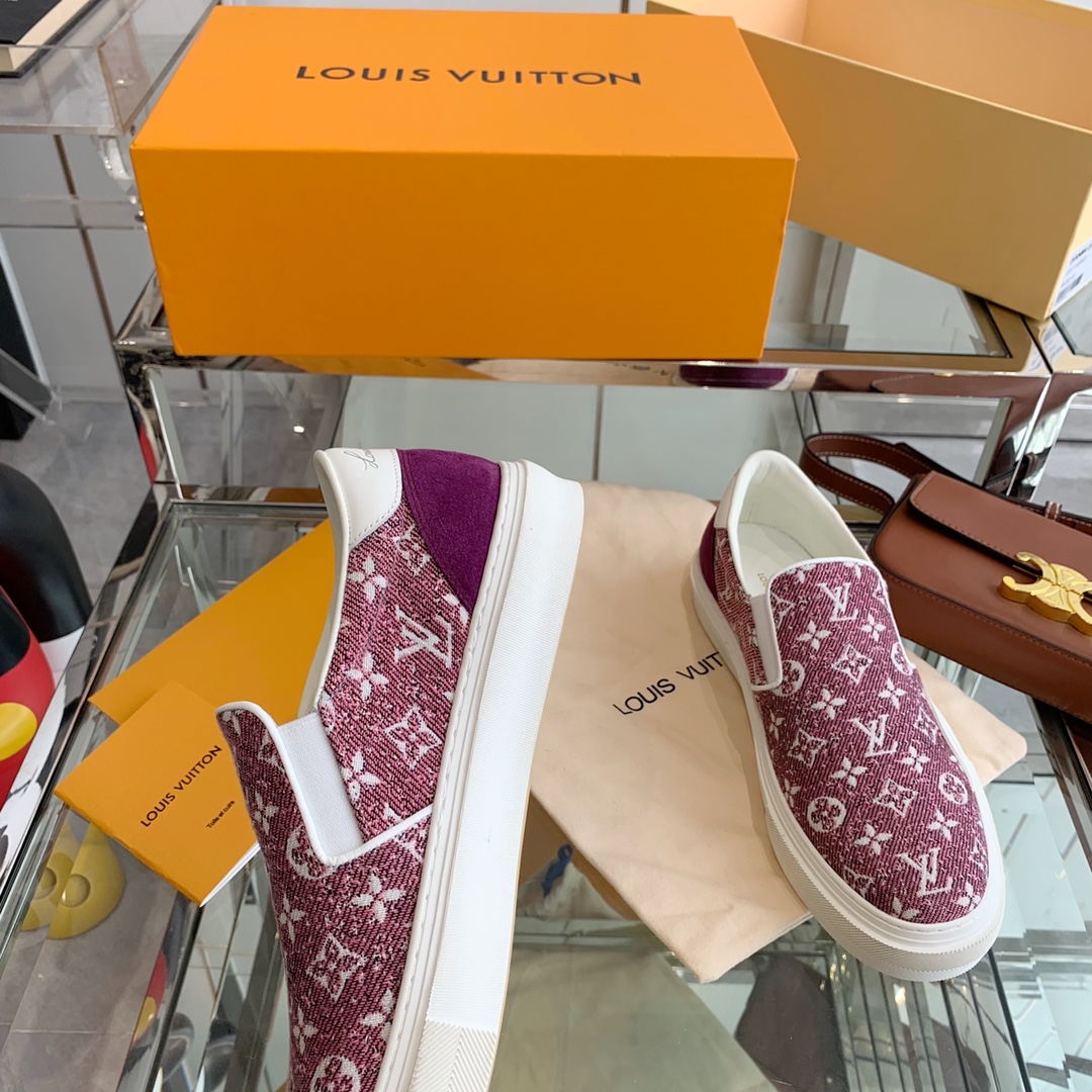 Louis Vuitton Women's Trocadero Slip On Red For Women LV - Soul Replicas