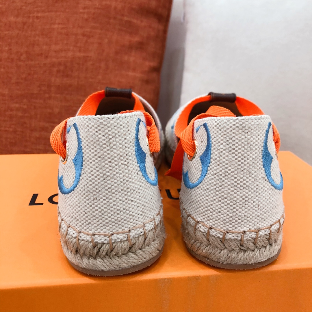 Louis Vuitton Women's Starboard Flat Espadrille Blue For Women LV - Soul Replicas