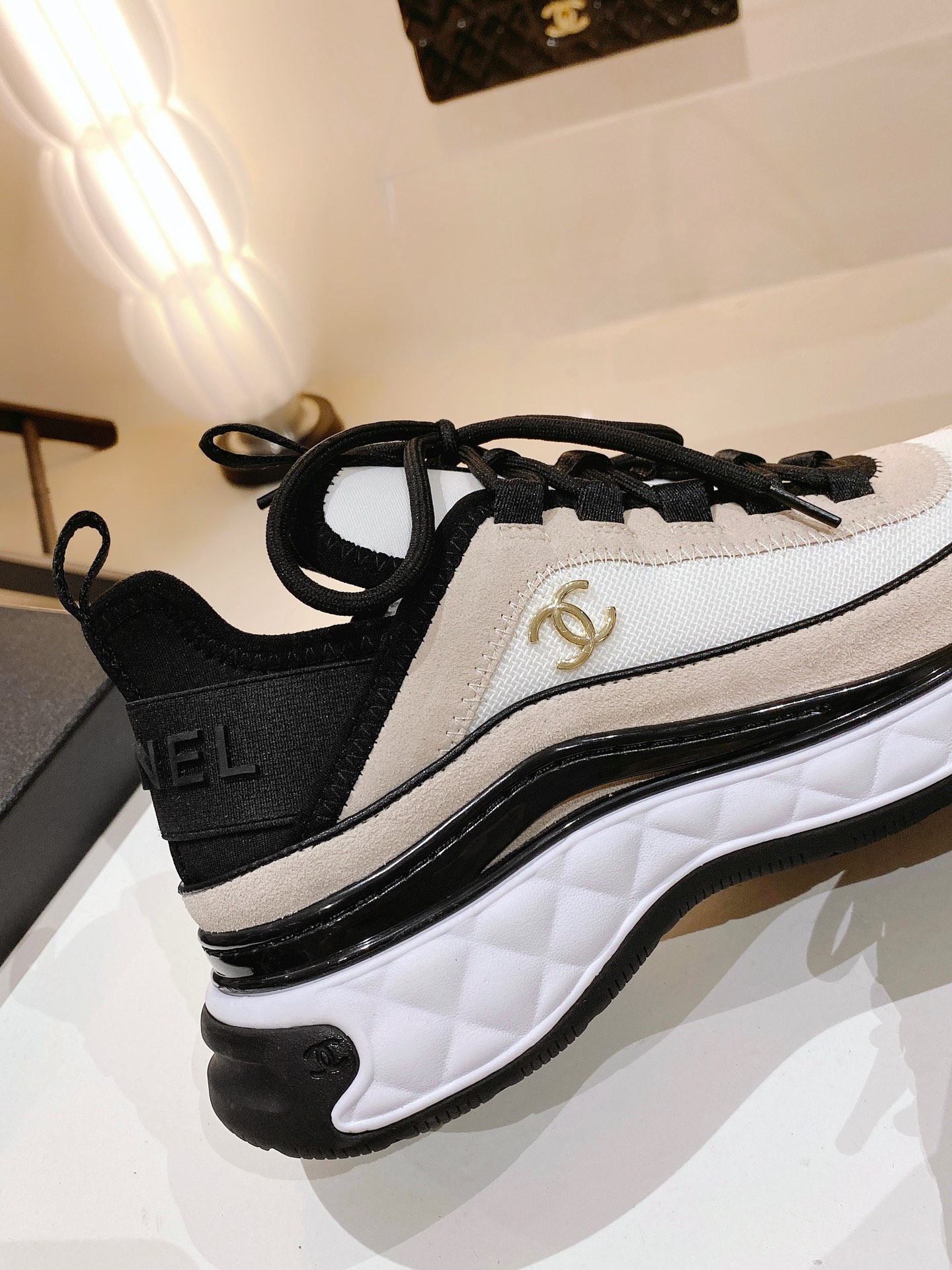 Chanel Women's Sneakers Beige For Women - Soul Replicas