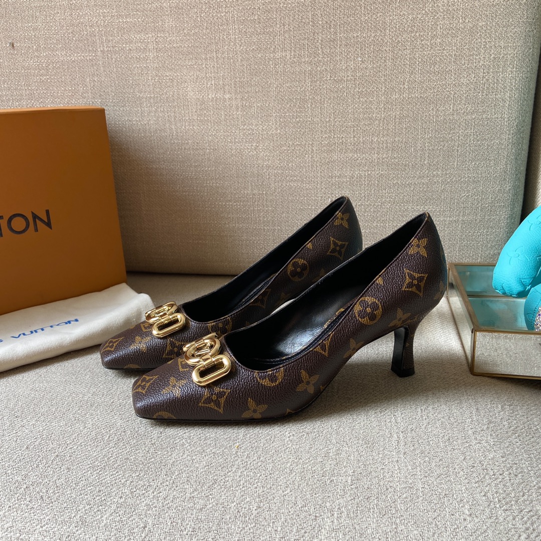 Louis Vuitton Women's Rotary Pump Cacao Brown For Women LV - Soul Replicas