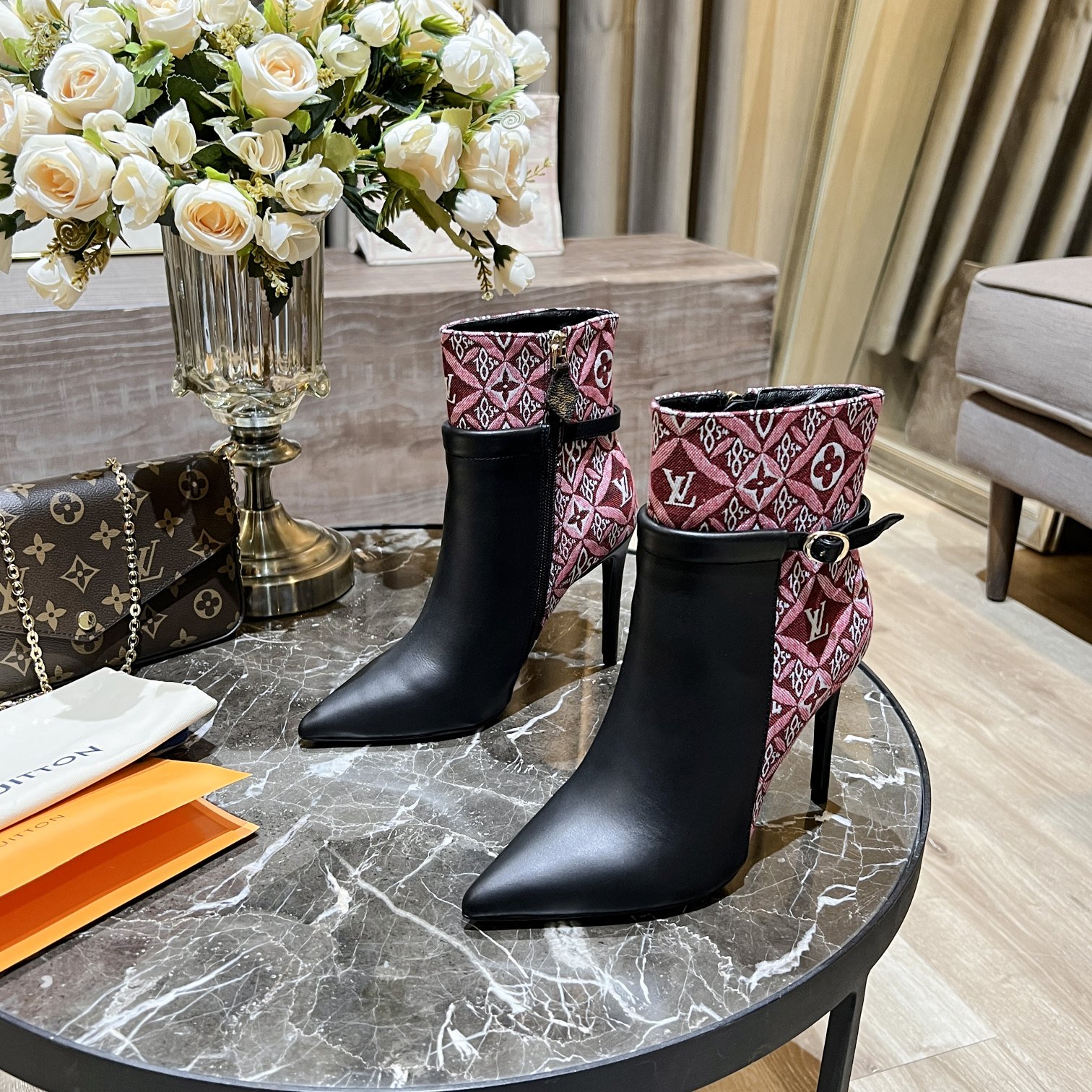 Louis Vuitton Women's Bottine Silhouette Red For Women LV - Soul Replicas