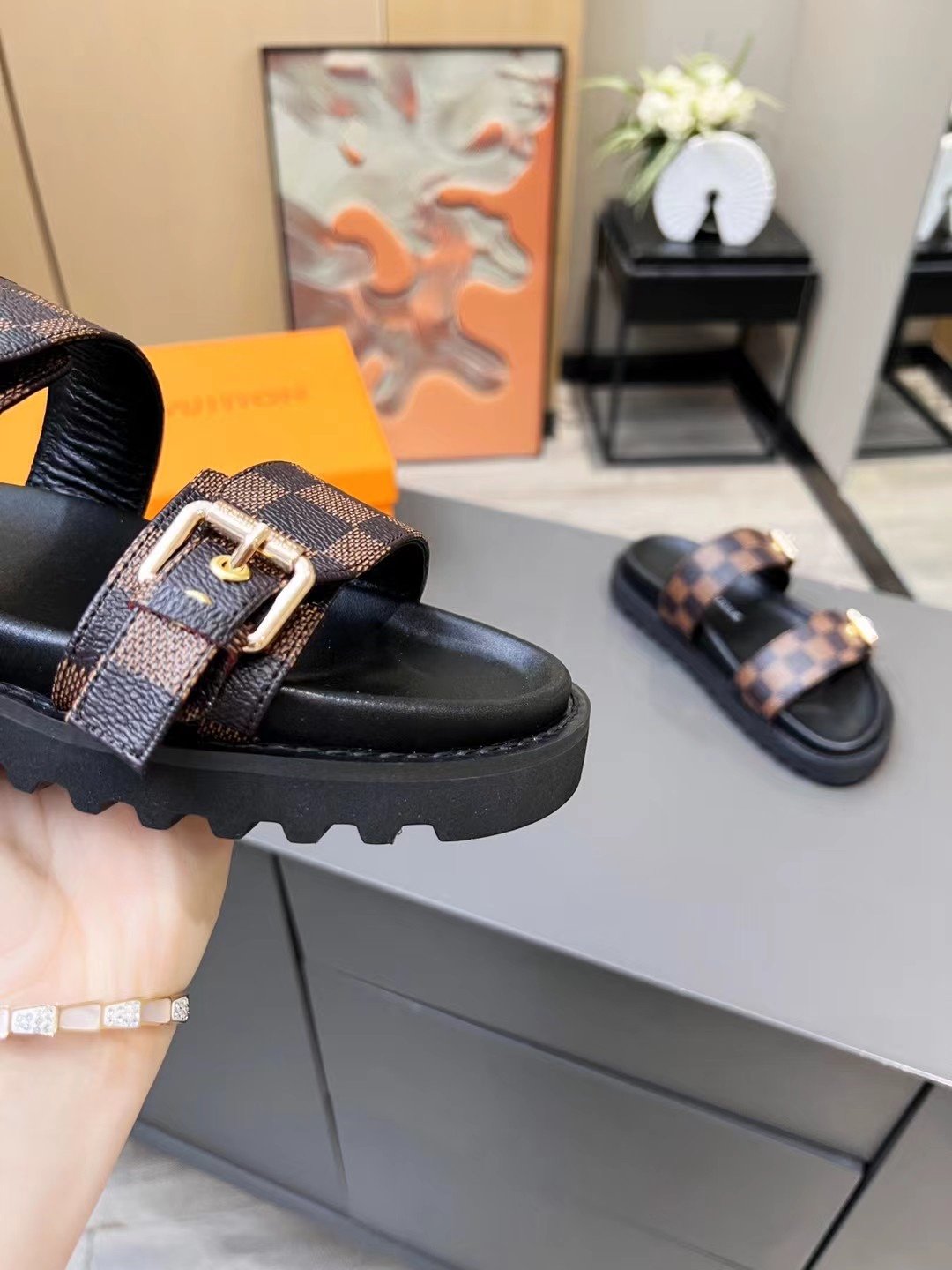 Louis Vuitton Women's Bom Dia Flat Mule Brown For Women LV - Soul Replicas