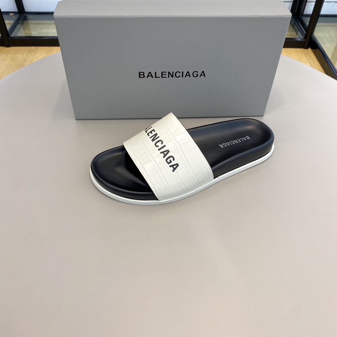 Balenciaga Slide Sandal White For Women - Soul Replicas