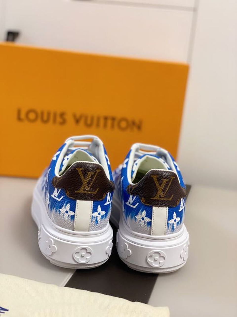 Louis Vuitton Time Out Sneaker Blue For Women LV - Soul Replicas