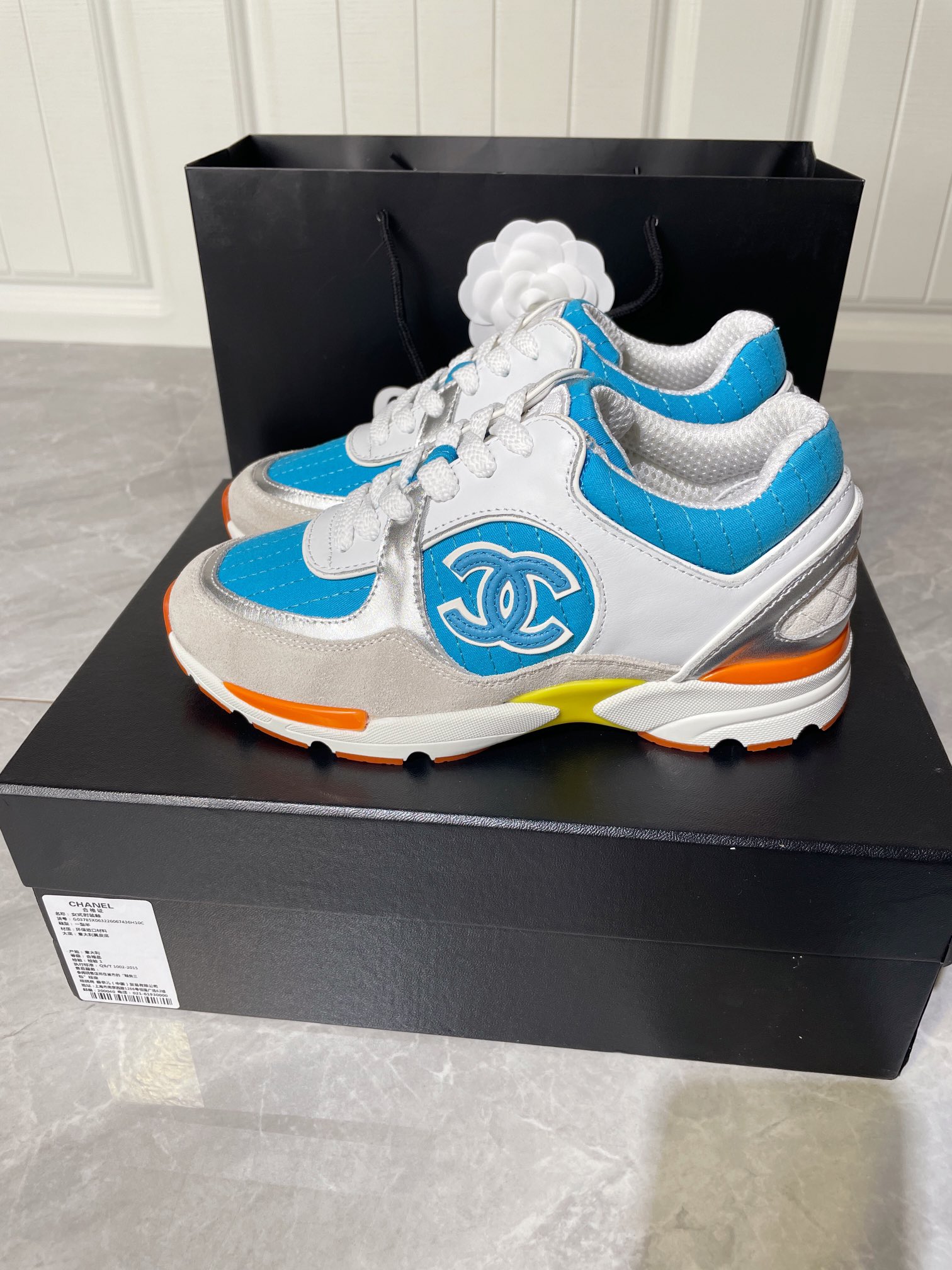 Chanel Women's Sneakers In Fabric Blue For Women - Soul Replicas